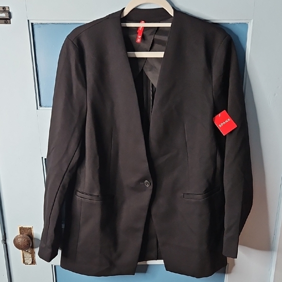 Spanx Women's Black Perfect Collarless Blazer NWT - Picture 4 of 14